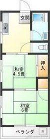 シエテ高槻Ⅱ(2DK/3階)の間取り写真