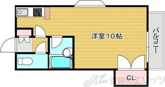 Jクレスト中穂積(ワンルーム/1階)の間取り写真