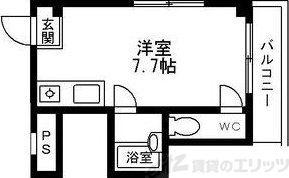新大阪ハイツ(ワンルーム/4階)の間取り写真