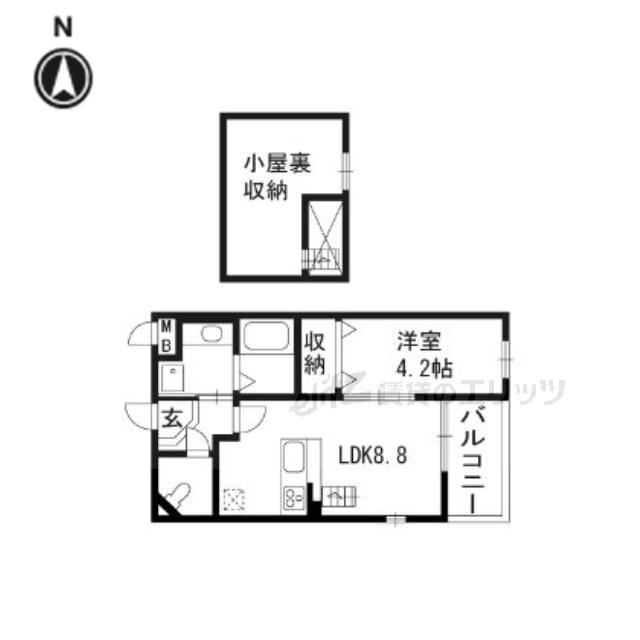 エスペランサ(1LDK/2階)の間取り写真