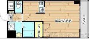 大阪謄写館ビル(ワンルーム/7階)の間取り写真