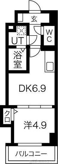 ART MIYATA(1DK/5階)の間取り写真