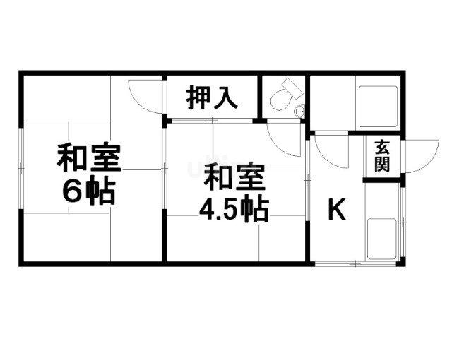 すみれ文化(2K/2階)の間取り写真