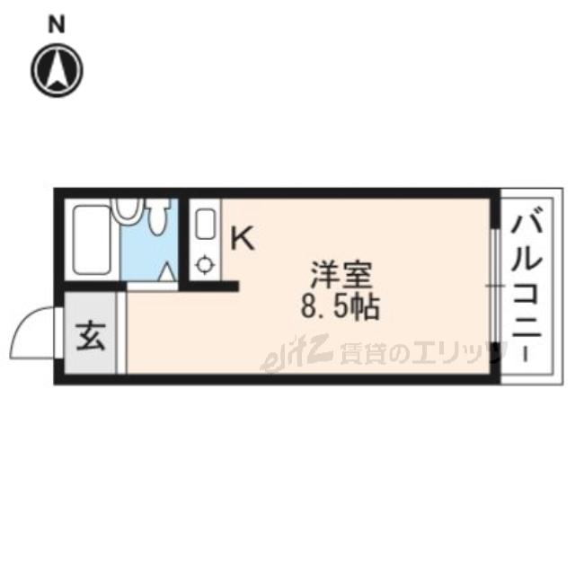 コトブキパークハイツ(ワンルーム/3階)の間取り写真