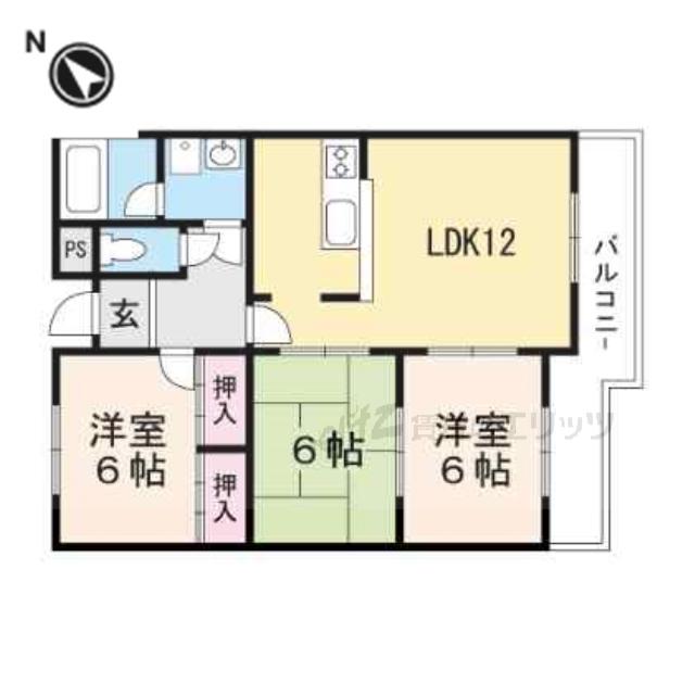 アネックス池川(3LDK/5階)の間取り写真