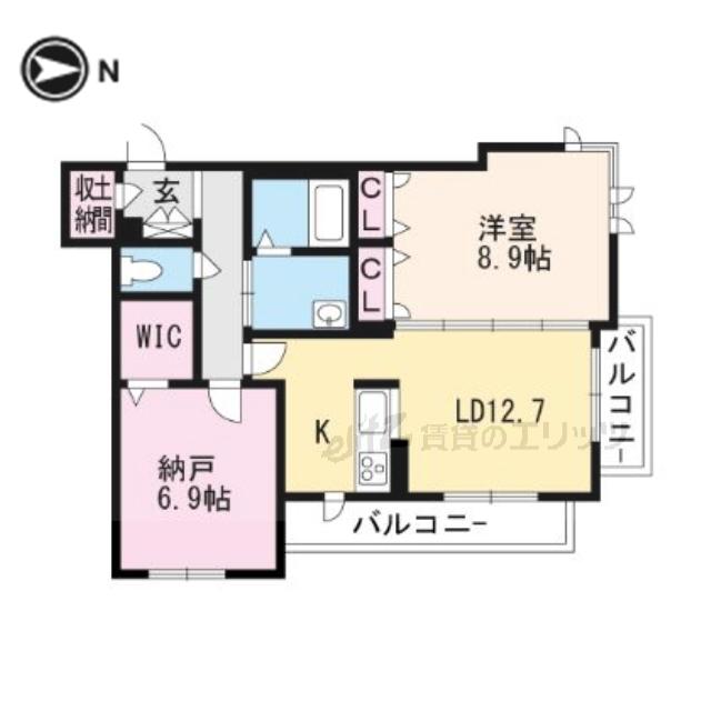 PRENDRE AGLAIA(1SLDK/2階)の間取り写真