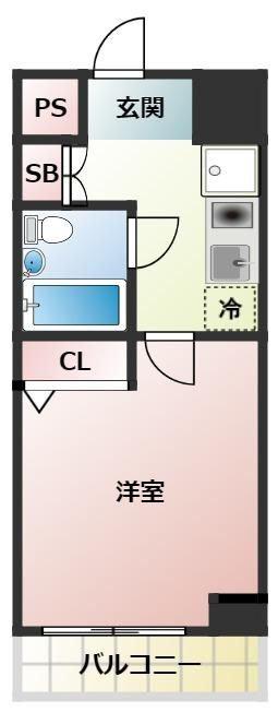 エスリード新大阪(1K/2階)の間取り写真