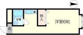 ハイム多摩(1K/2階)の間取り写真