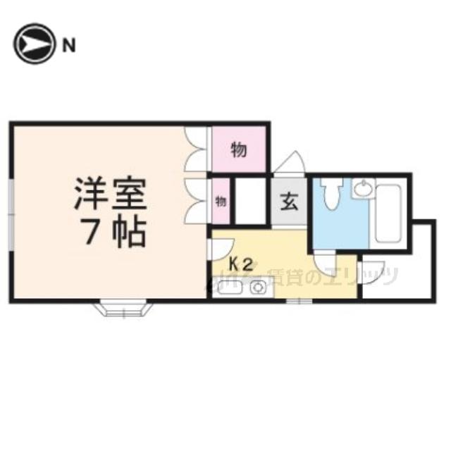 アーサー弐番館(1K/2階)の間取り写真