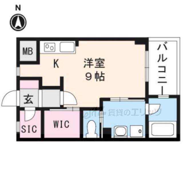 KENS HOUSE(1K/3階)の間取り写真