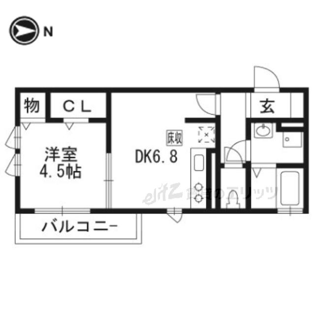 JYOHOKU欅STREET(1DK/1階)の間取り写真