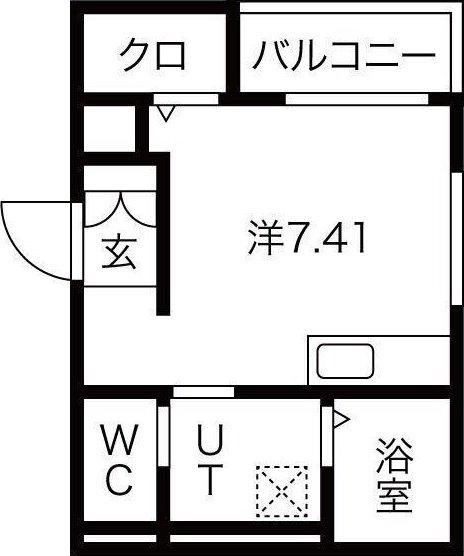 TOWN COURT 上新庄(ワンルーム/1階)の間取り写真