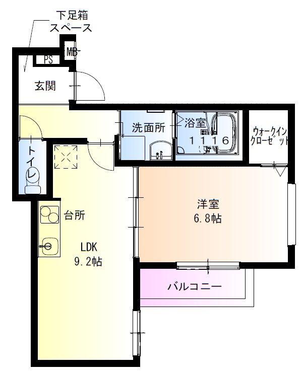 フジパレス柴島Ⅲ番館(1LDK/2階)の間取り写真