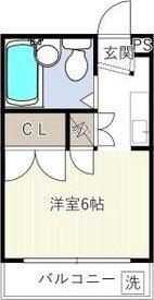 東海道本線 吹田駅(ＪＲ) 徒歩9分 3階建 築38年(1K/2階)の間取り写真