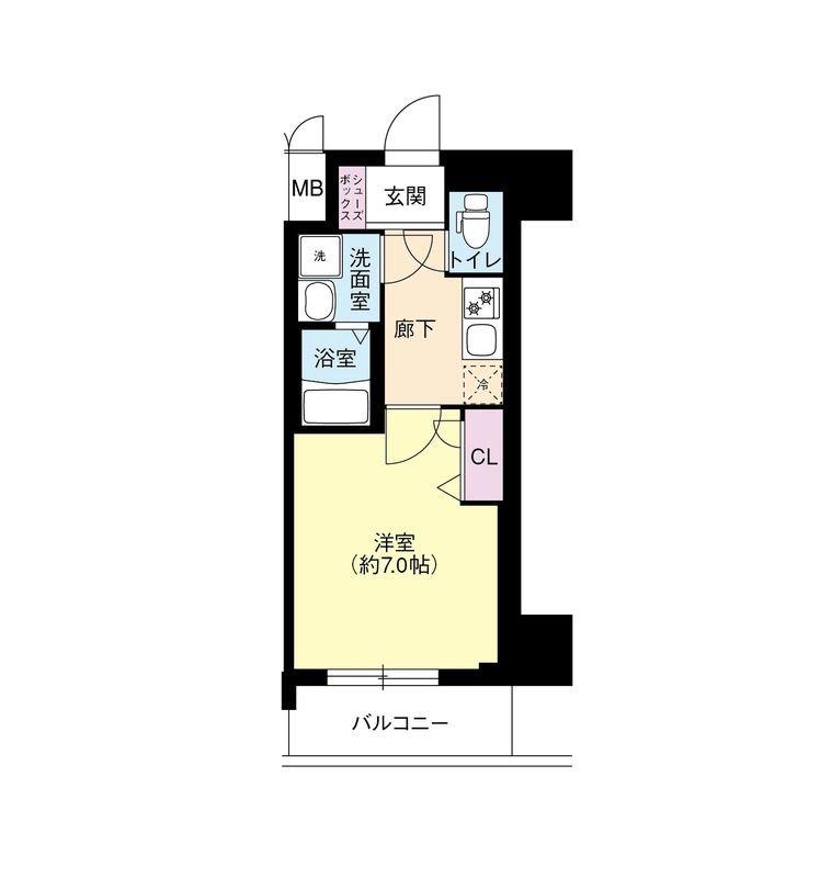 DIMUS新大阪(1K/10階)の間取り写真