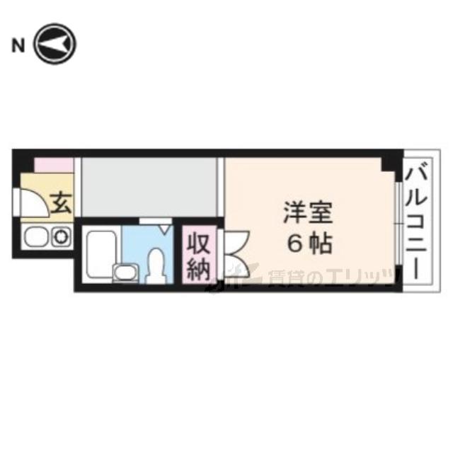 大池5番館(1K/4階)の間取り写真