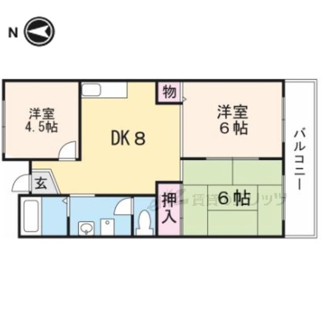 グリーンハイツ星見(3LDK/2階)の間取り写真