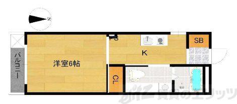 やよいマンション(1K/3階)の間取り写真