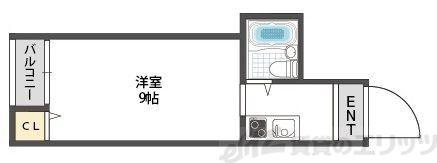 サンスリーハイツ瑞光(ワンルーム/5階)の間取り写真