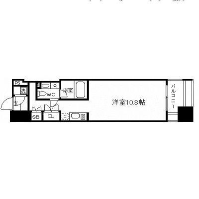 デュオン新大阪レジデンス(1K/7階)の間取り写真