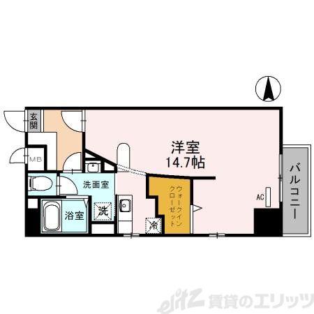 スペチアーレ(ワンルーム/10階)の間取り写真