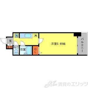 シェルクレール(1K/2階)の間取り写真