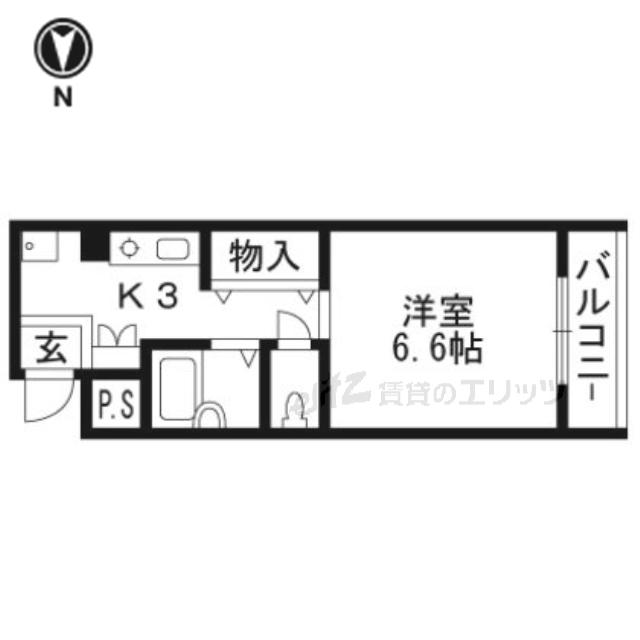 ベルレオーネ(1K/1階)の間取り写真