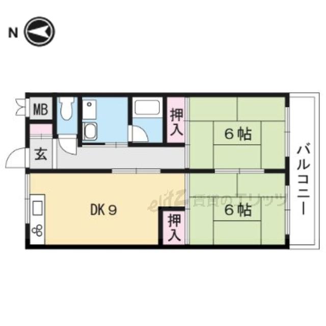 YD千代田(2LDK/3階)の間取り写真