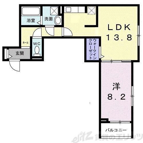 サニーレジデンス高槻本町(1LDK/3階)の間取り写真
