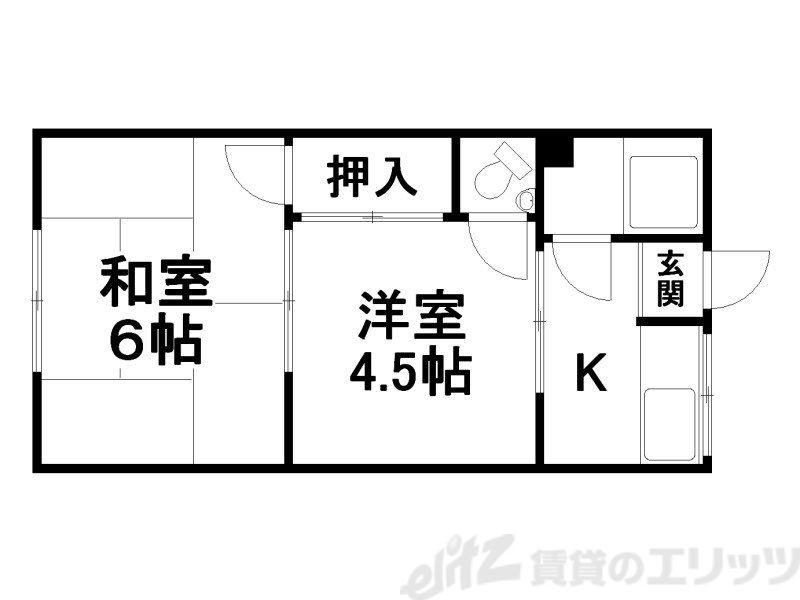 すみれ文化(2K/1階)の間取り写真