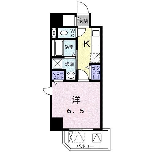 サニーレジデンス 高槻(1K/3階)の間取り写真