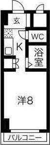 ラフォーレ上新庄(1K/3階)の間取り写真