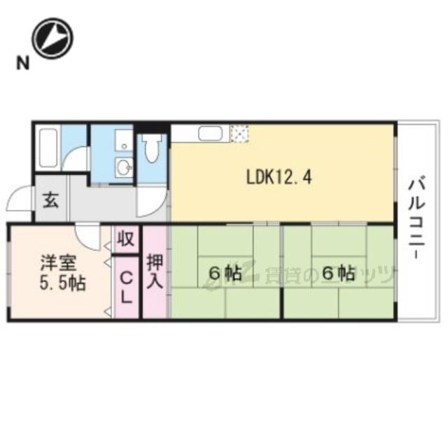 メゾンドールI(3LDK/4階)の間取り写真