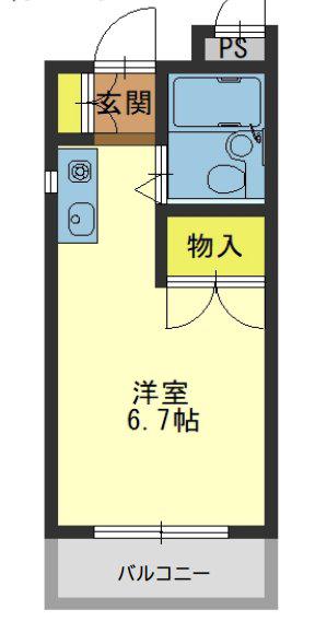 カルム泉(ワンルーム/3階)の間取り写真