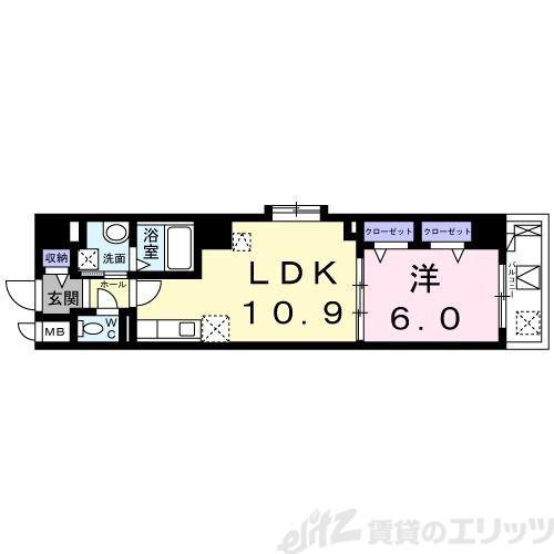 スピカコンフォート(1LDK/6階)の間取り写真