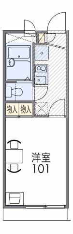 レオパレス南平台Ⅱ(1K/1階)の間取り写真