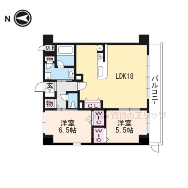 中条プレイス(1SLDK/4階)の間取り写真