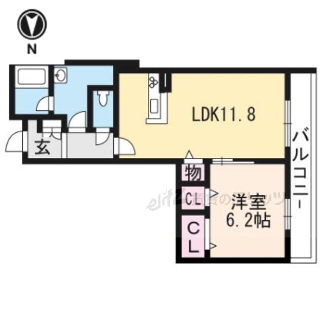 ラフィ シャルール(1LDK/3階)の間取り写真