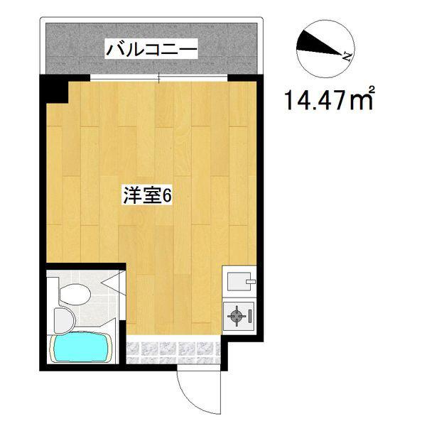 ジオナ柴島1(1K/4階)の間取り写真