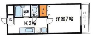 GREAT新大阪(1K/4階)の間取り写真