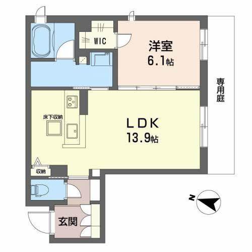 MAISON RENARBRE(1LDK/1階)の間取り写真