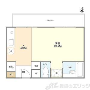 セントラルハイツ津雲台(ワンルーム/3階)の間取り写真