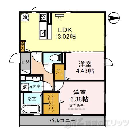 マ・メゾン・プレミール(2LDK/2階)の間取り写真