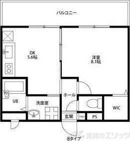 アンプルールフェールハンナハンナ(1DK/2階)の間取り写真