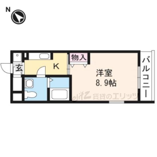 パストラル西中条(1K/2階)の間取り写真