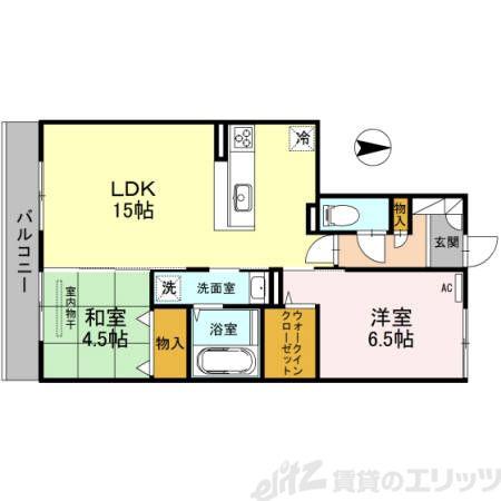 ファミール大池(2LDK/2階)の間取り写真