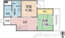 アローハイツ(2DK/7階)の間取り写真