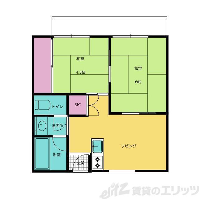 メゾンプランタン(2DK/3階)の間取り写真