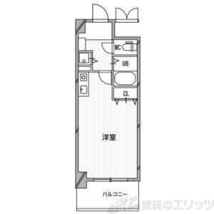 ビスタ江坂南(ワンルーム/5階)の間取り写真