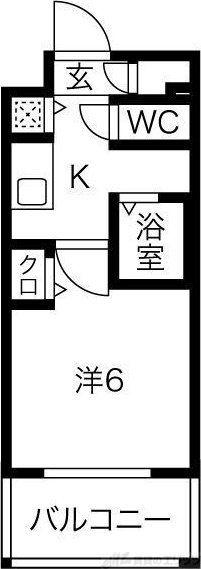 ララプレイス新大阪シエスタ(1K/2階)の間取り写真